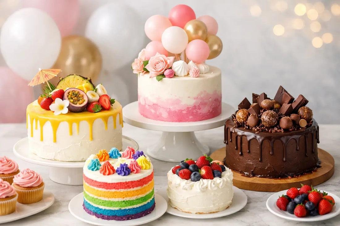 Customized cake with personalized message, flowers, and gift packaging for a special occasion